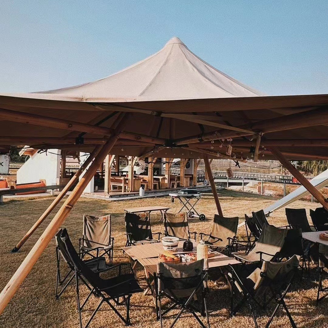 印第安草帽酒店帐篷户外金字塔活动接待多功能天幕餐厅民宿露营TP